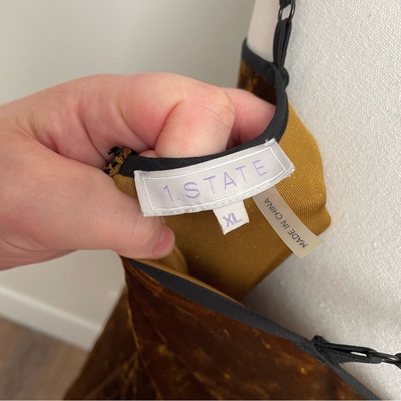 1. State Velvet Brown Dress - Picture 4 of 6